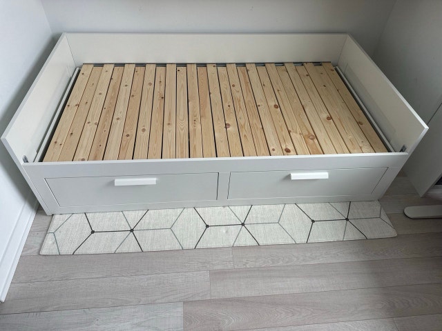 Twin / King Bed and Mattresses (IKEA Brimnes) - photo 2