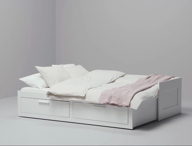 Twin / King Bed and Mattresses (IKEA Brimnes) - photo 3