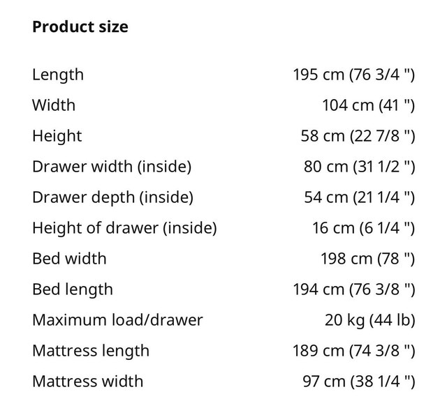 Twin / King Bed and Mattresses (IKEA Brimnes) - photo 4