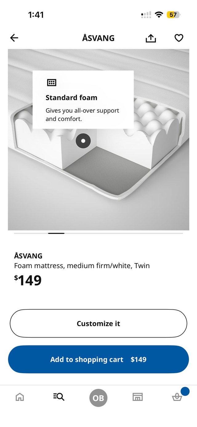 Twin Mattress (IKEA Asvang) - photo 2