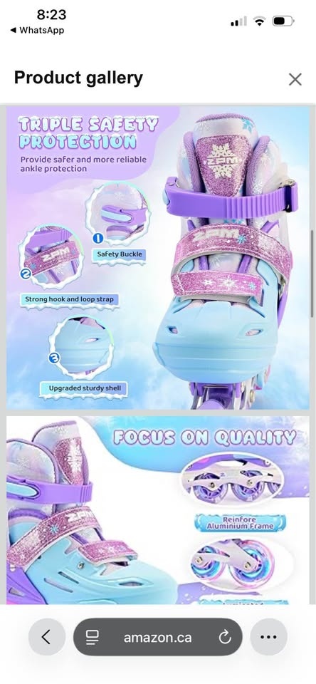 2PM SPORTS Inline Skates for Kids Boys Girls - photo 4