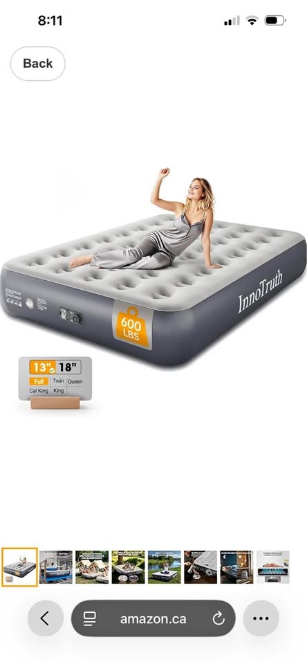 InnoTruth Full Air Mattress w/ Built-in Pump - Sealed