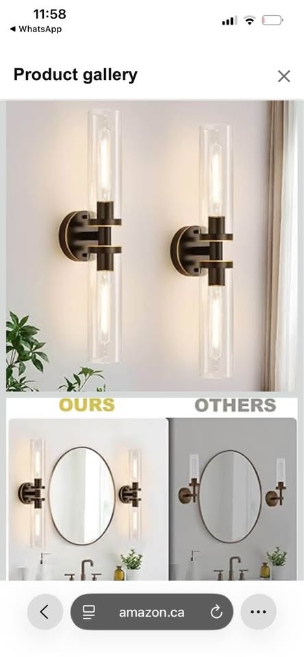 Wall Sconces Set of Two Brown - photo 2