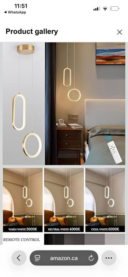 Gold LED Pendant Light Modern
