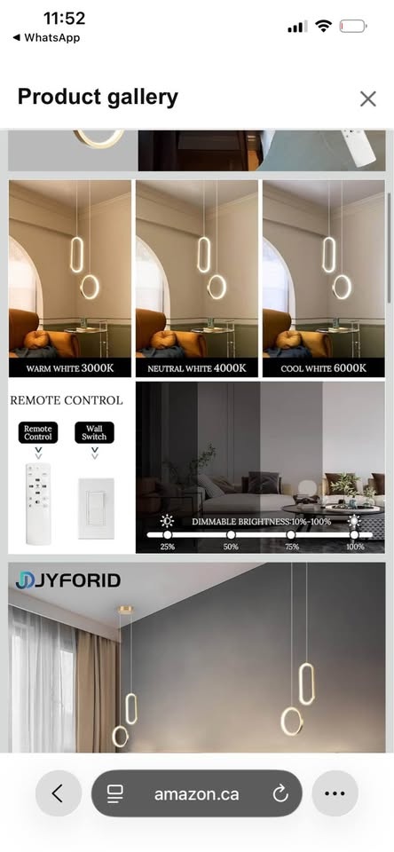 Gold LED Pendant Light Modern - photo 2