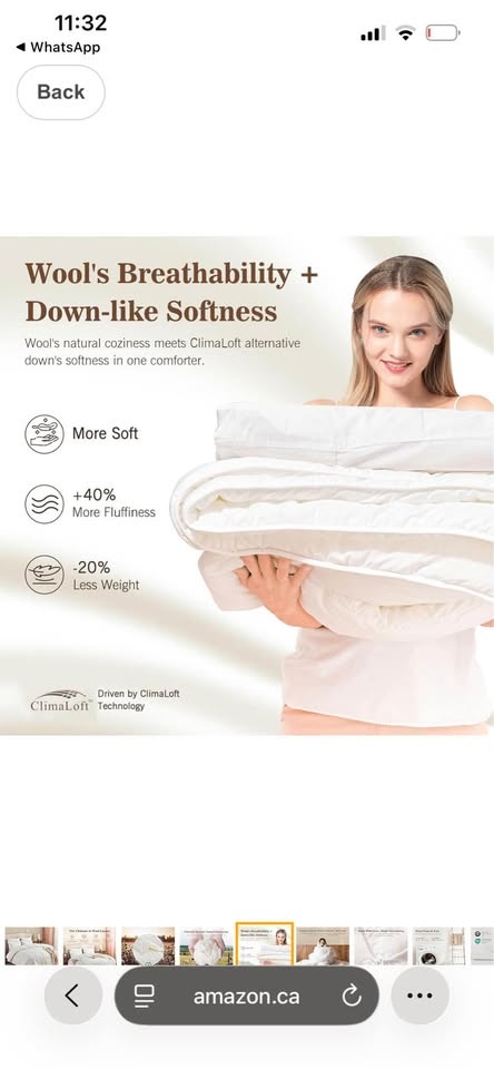 Climaloft Hybrid Wool Comforter Full Size - photo 5