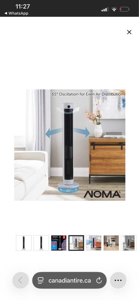 NOMA 2-in-1 Tower Fan & Heater, 44-in - photo 3