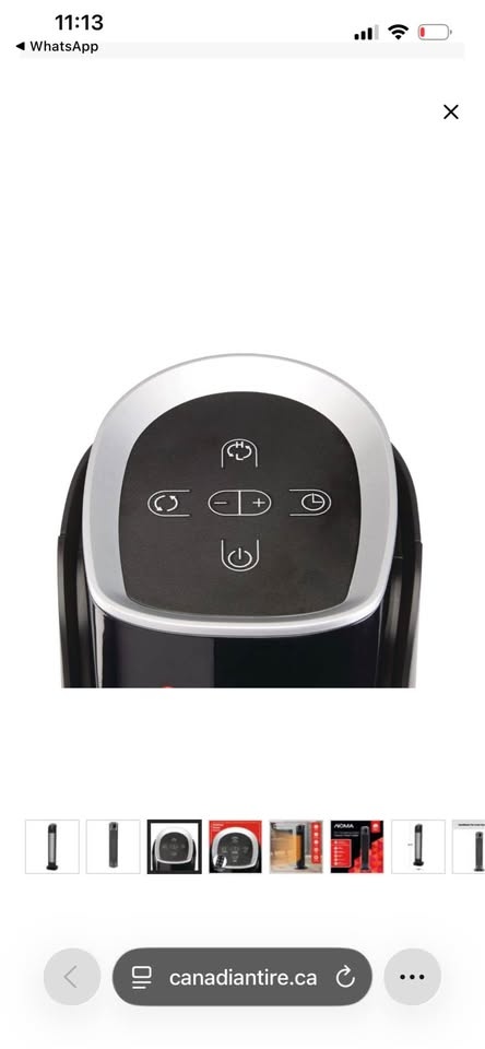 NOMA Oscillating Tower Ceramic Heater w/Remote & Thermostat, 150 - photo 3