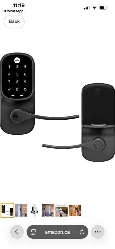 Yale Assure Lever - WiFi Touchscreen Smart Lock - Black