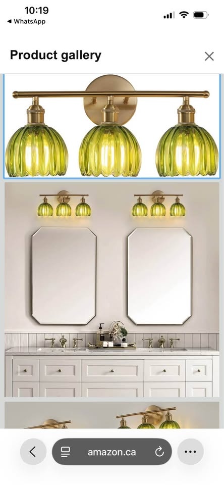 3-Light Brass Vanity Light - Sealed Box - photo 4