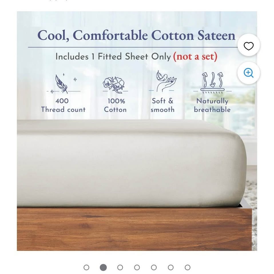 California Design Den King Fitted Sheet - Beige - photo 2