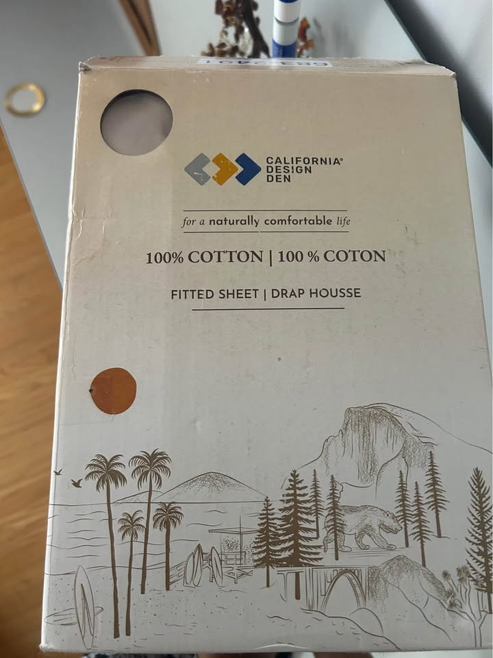 California Design Den King Fitted Sheet - Beige - photo 5