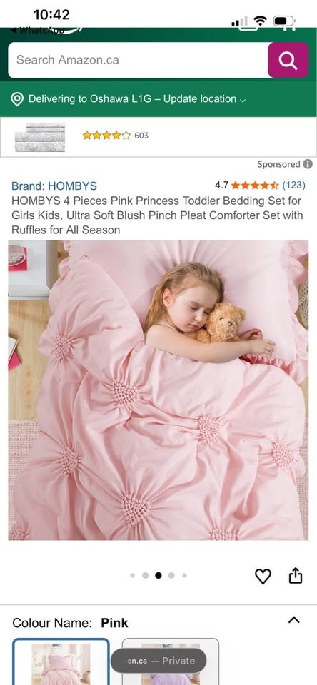 HOMBYS 4 Piece Pink Princess Toddler Bedding Set - Sealed - photo 2