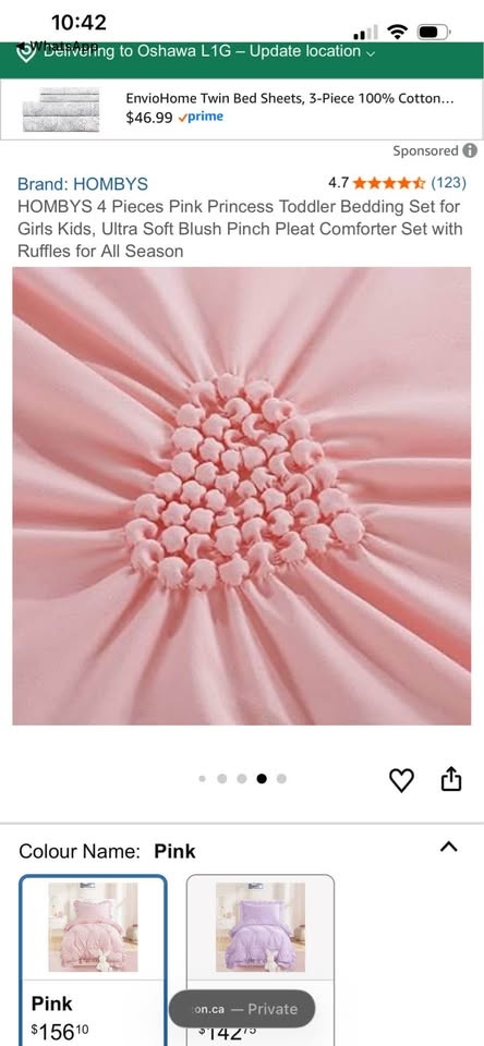 HOMBYS 4 Piece Pink Princess Toddler Bedding Set - Sealed - photo 5