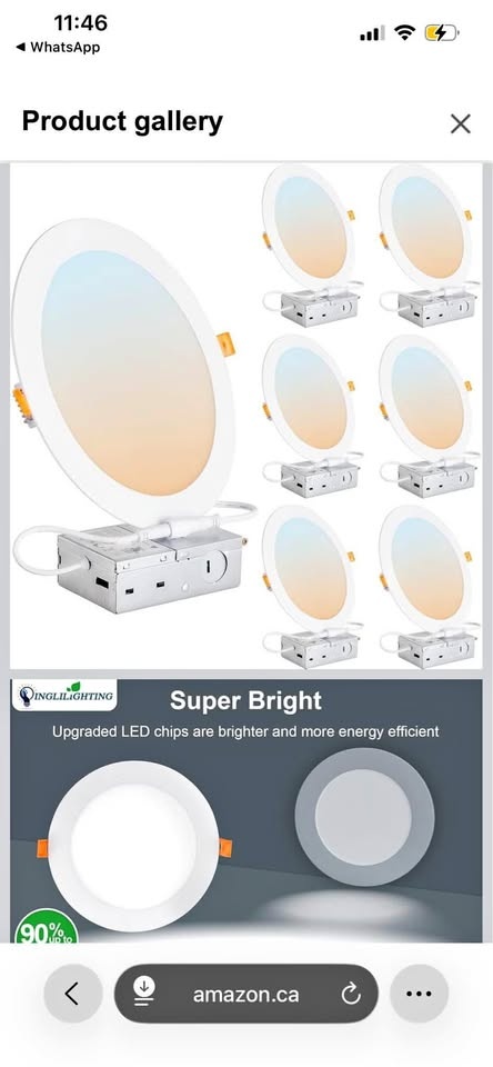 DLLT LED Recessed Ceiling Light: 6 Pack 8 Inch