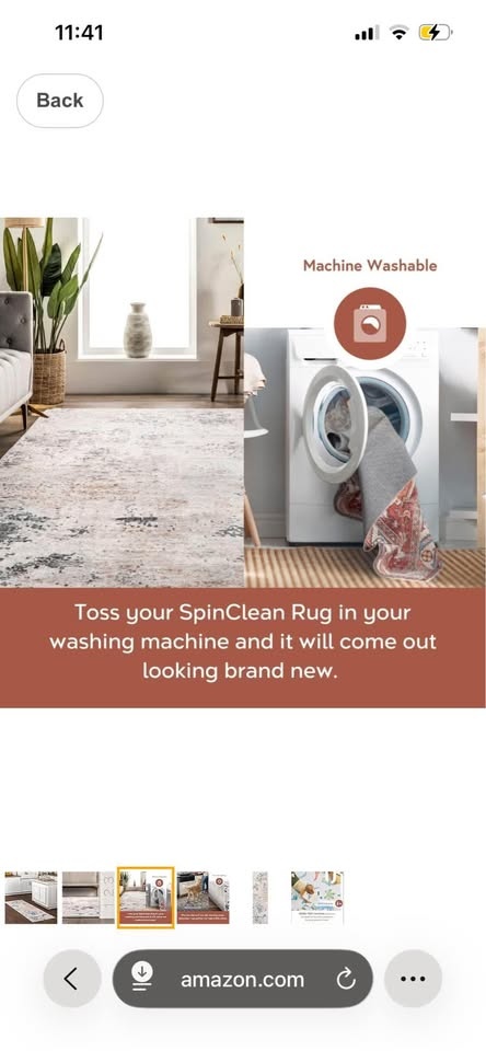 2'6" x 10' Machine Washable Area Rug - Sealed Pack - photo 2