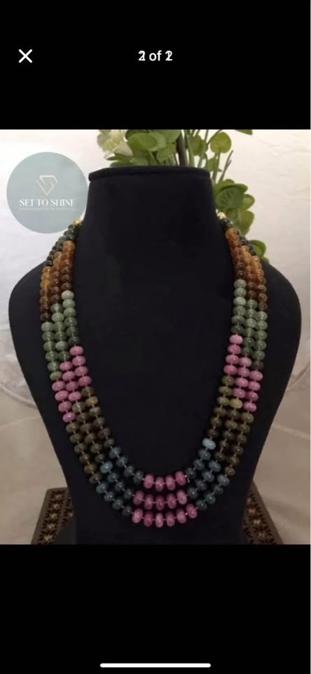 Turquoise Beads Necklace and Earrings Set - photo 2