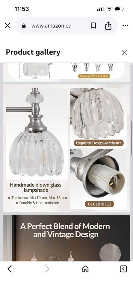 ANDY STAR Brushed Nickel Vanity Light, 2-Light - photo 3