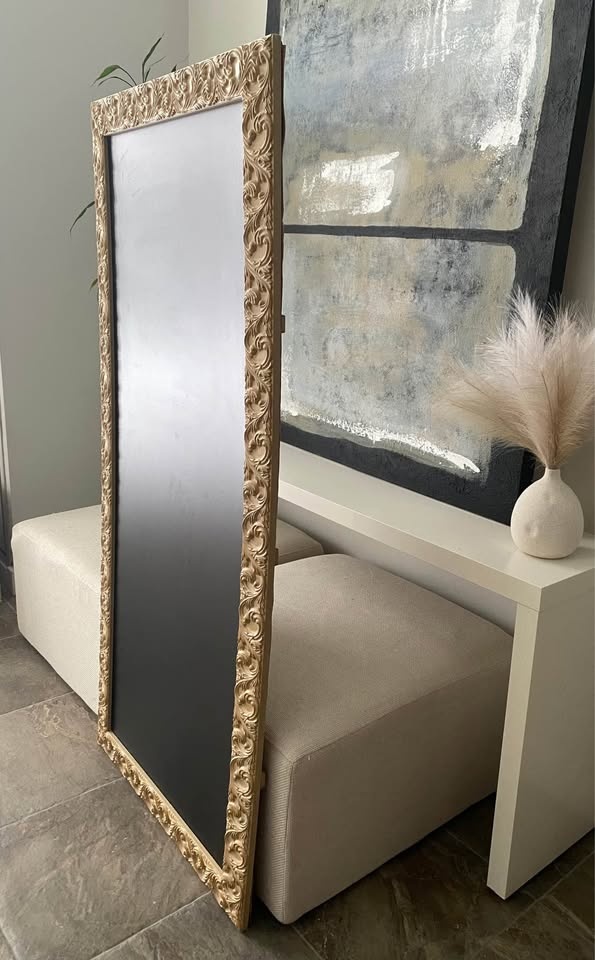 Large Vintage Style Chalkboard with Ornate Frame