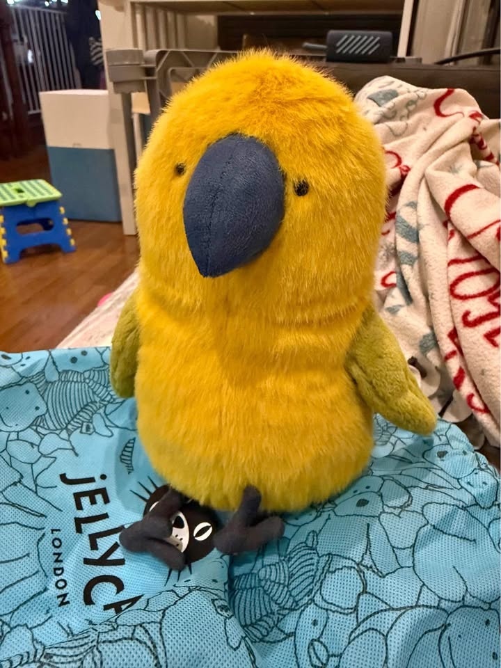 Jellycat Budgeby Parrot Plushie w/ Dust Bag