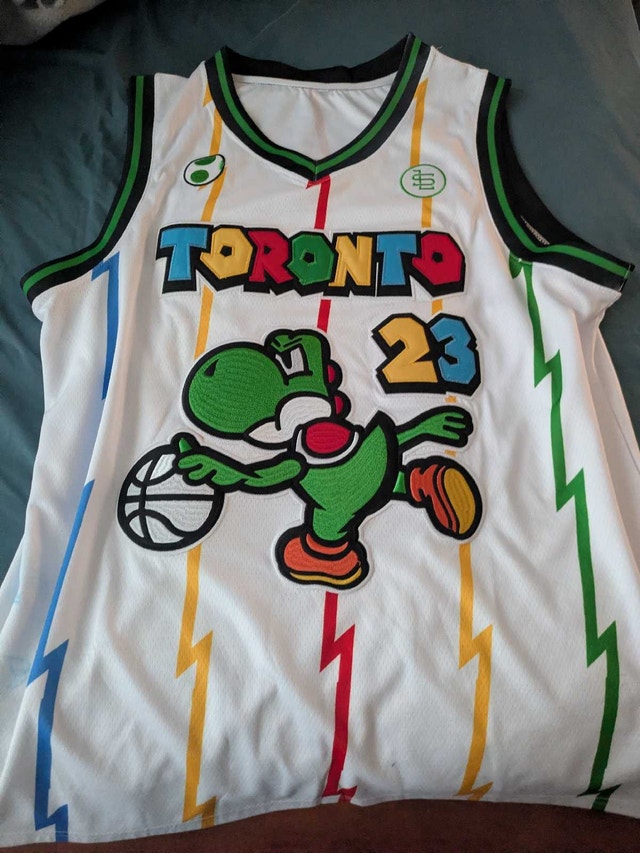 Toronto Raptors Yoshi Themed Custom Jersey XL