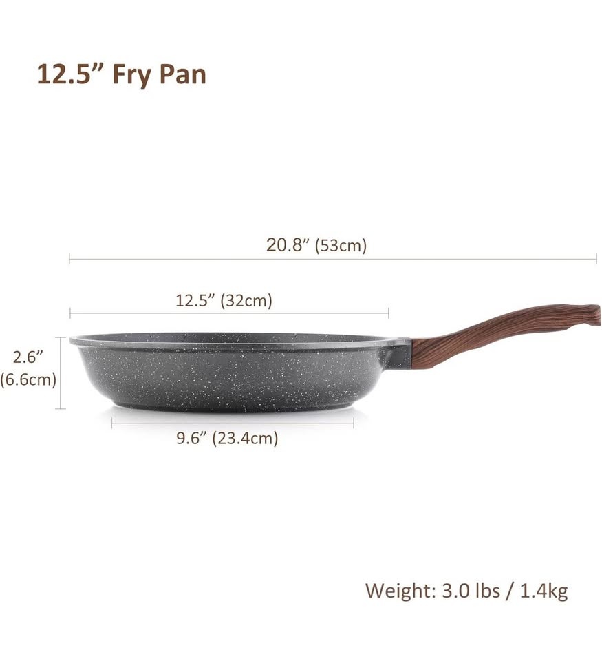 SENSARTE 12.5 Inch Nonstick Frying Pan Skillet - photo 3