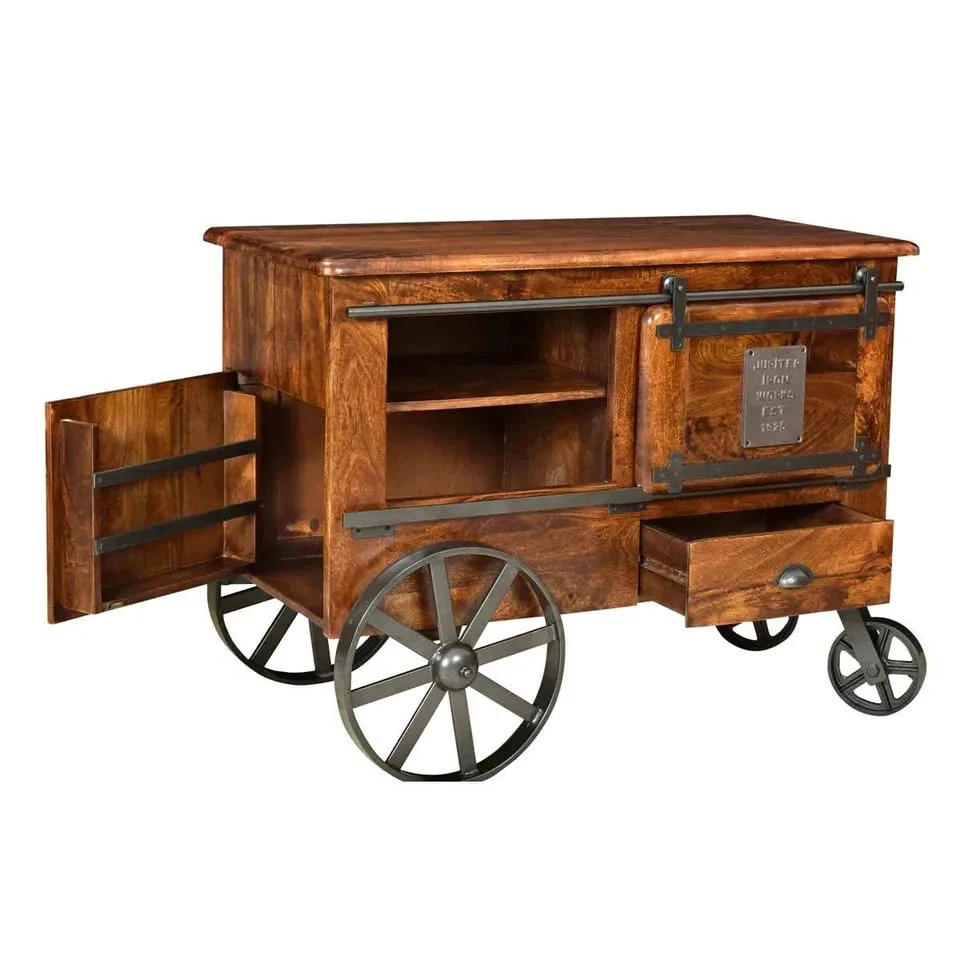 Ramer Solid Wood Bar Cart By Laurel Foundry Modern Farmhouse thumbnail