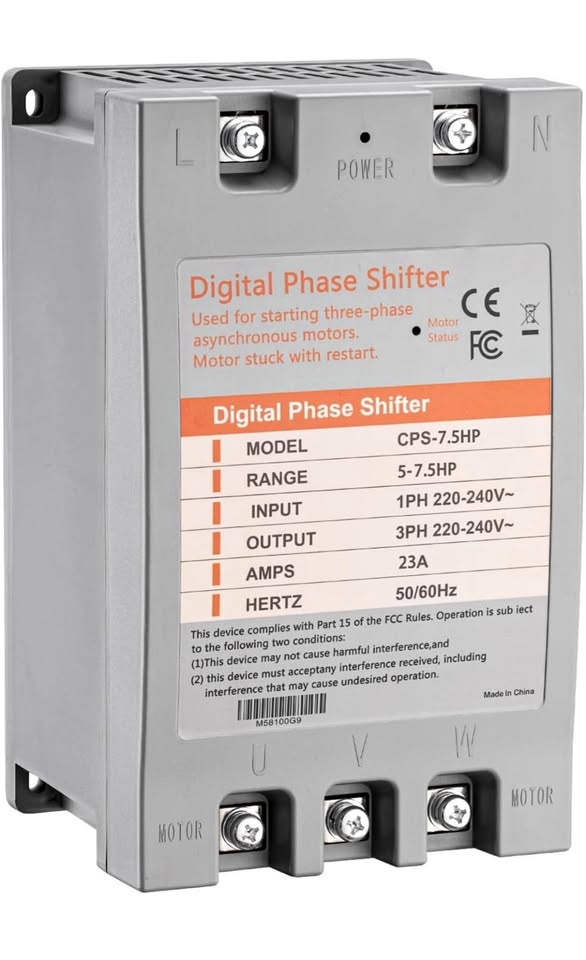 7.5HP Single Phase to 3 Phase Converter (220V-240V)