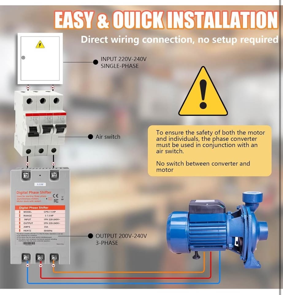 7.5HP Single Phase to 3 Phase Converter (220V-240V) - photo 3