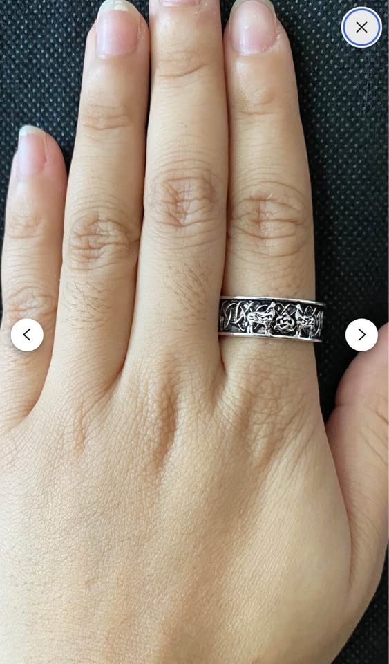 Two howling wolves ring, Silver wolf ring, Gothic ring