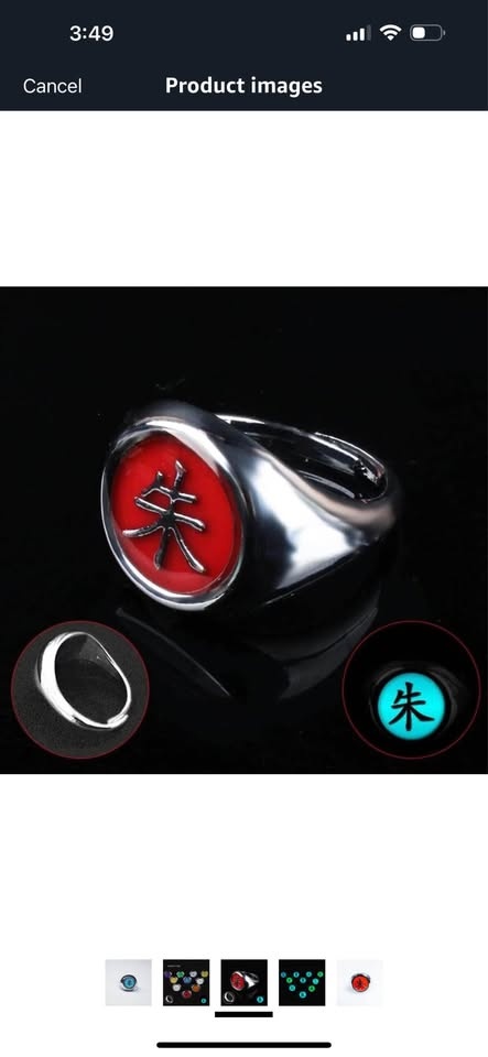 Japanese Anime Cosplay Luminous Ring