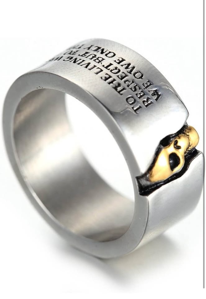 Oakky Men's Stainless Steel Skull Cool Half Face Ring - photo 2