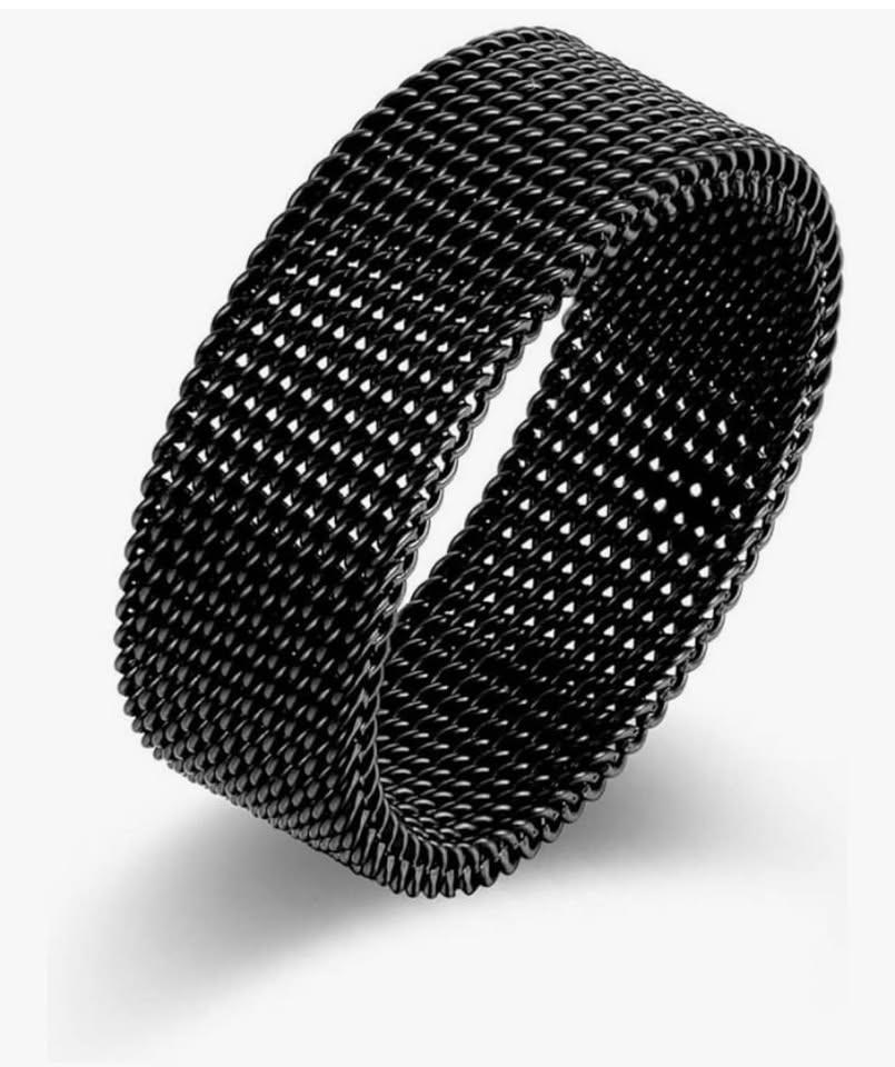 EDC Chainmail Fidget Ring - Titanium Steel, Size 11