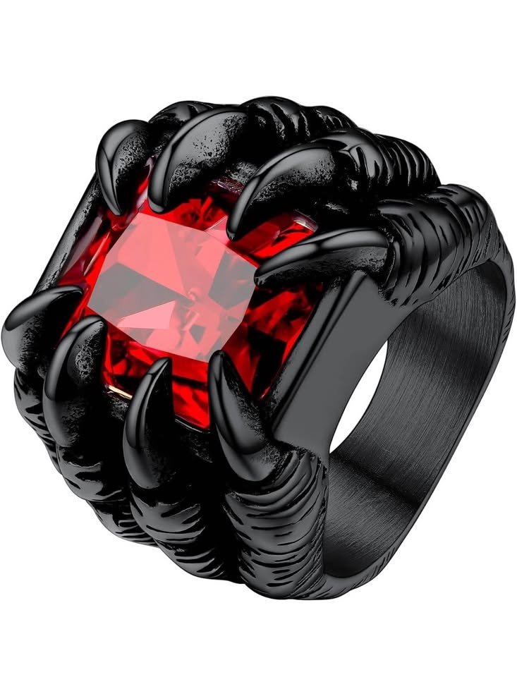 Mens Dragon Claw Gothic Biker Ring - 316L Stainless Steel