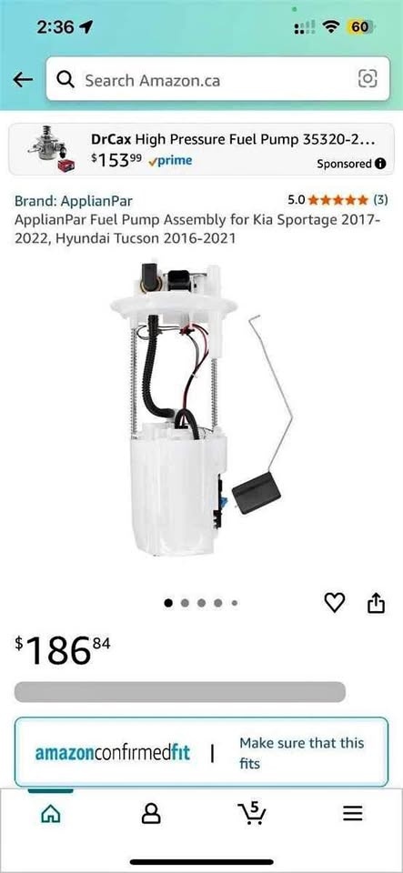 ApplianPar Fuel Pump EZ49114 for Kia Sportage/Hyundai Tucson
