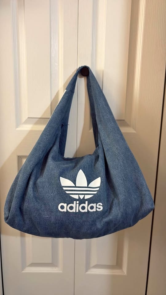 Adidas Blue Denim Hobo Bag