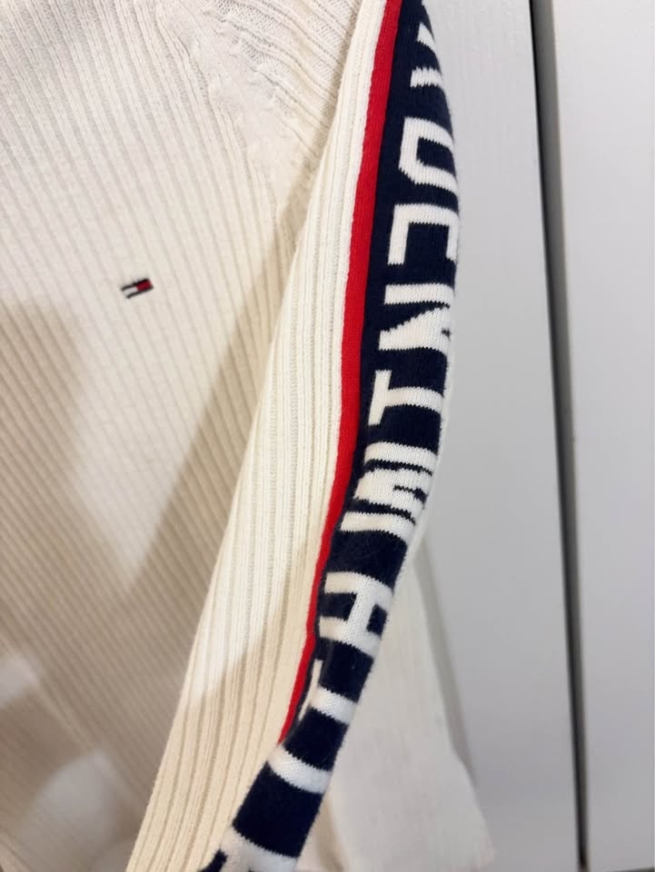 Tommy Hilfiger Denim White Ribbed Sweater Small - photo 3