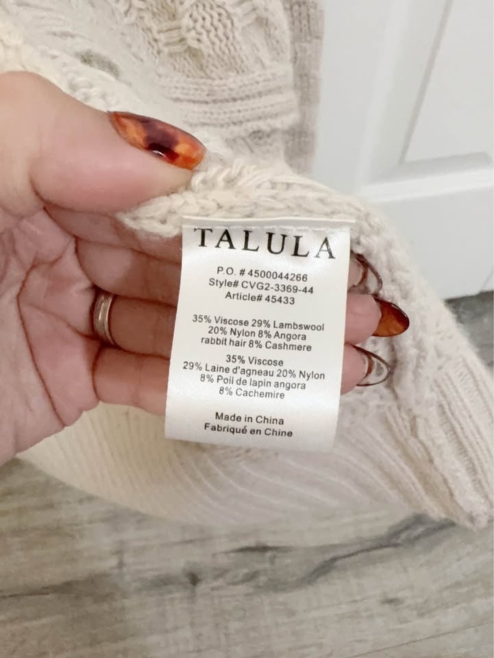 Talula Cream Knitted Cardigan M - photo 4