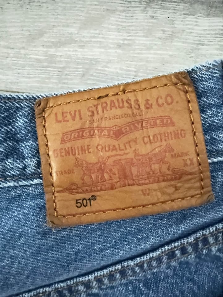 Levi's 501 Distressed Denim Shorts - photo 2