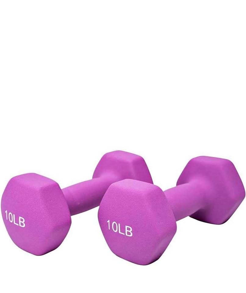 10lb Hexagon Neoprene Dumbbells