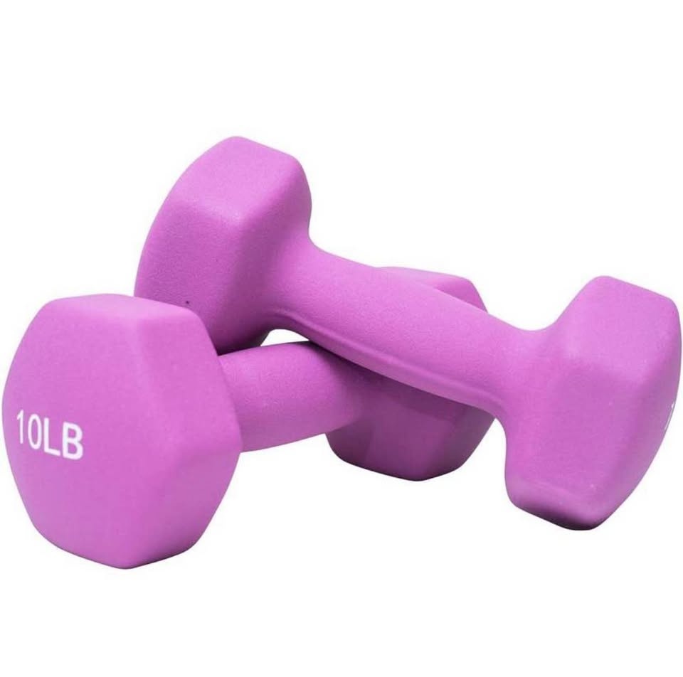 10lb Hexagon Neoprene Dumbbells - photo 2