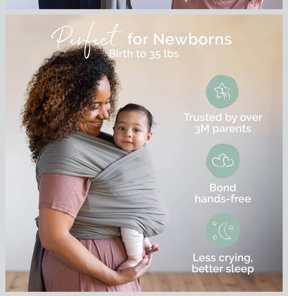 Boba Baby Wrap Carrier - Original Baby Sling - photo 3
