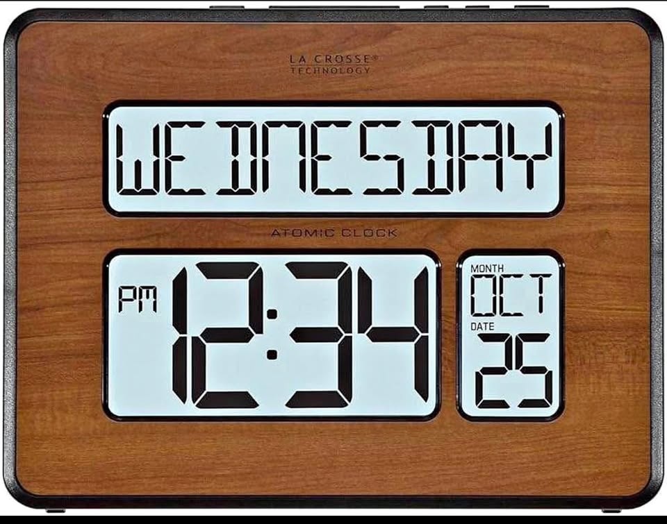 Brand new digital atomic calendar clock