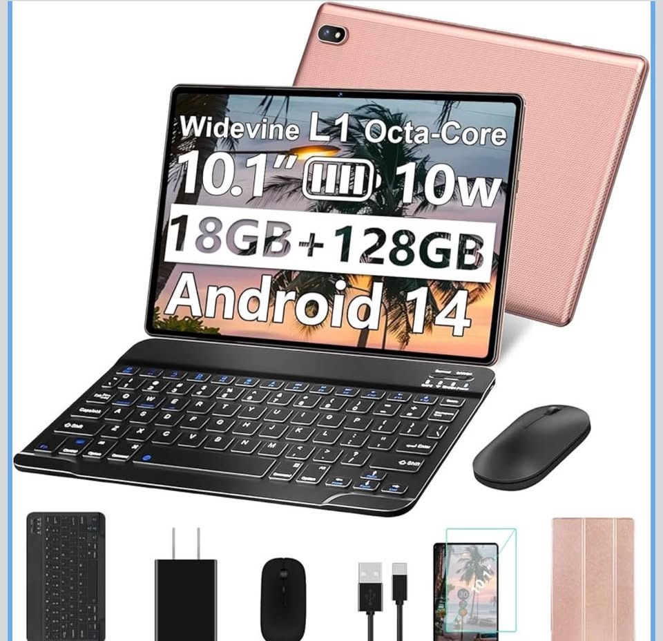 BRAND NEW GOLD TABLET WITH KEYBOARD, USB, MOUSE INCLUDED - photo 3
