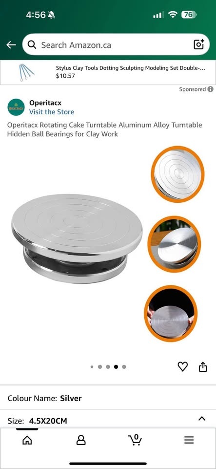 Operitacx Rotating Cake Turntable - Aluminum Alloy - photo 2