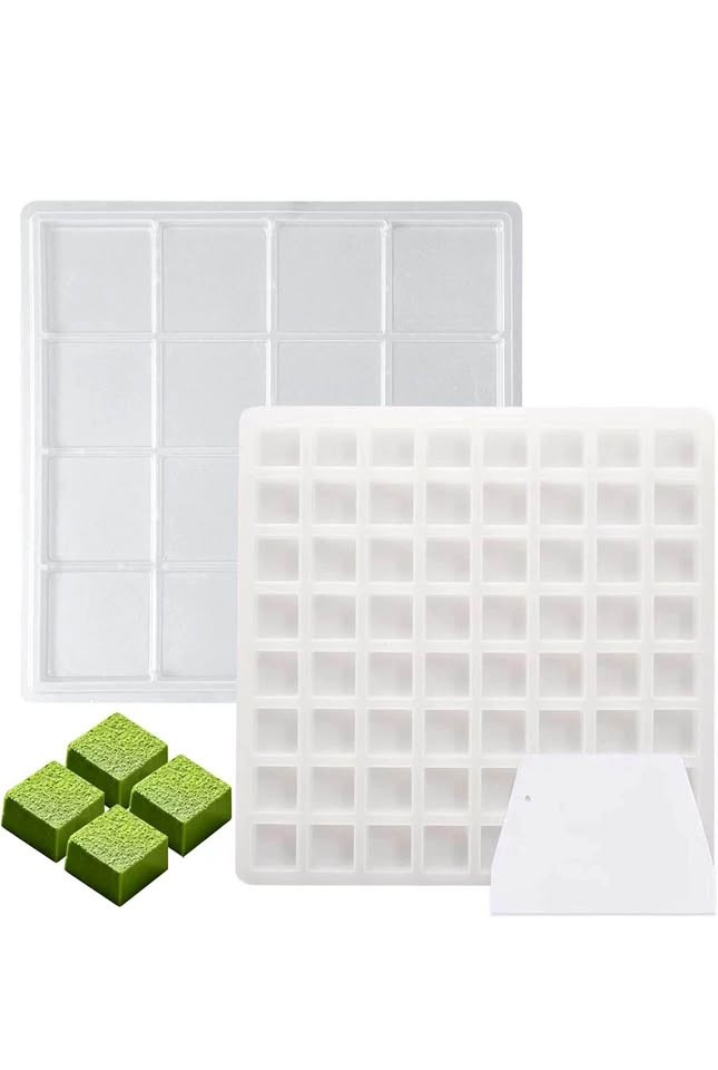 64-Cavity Square Caramel Candy Silicone Molds