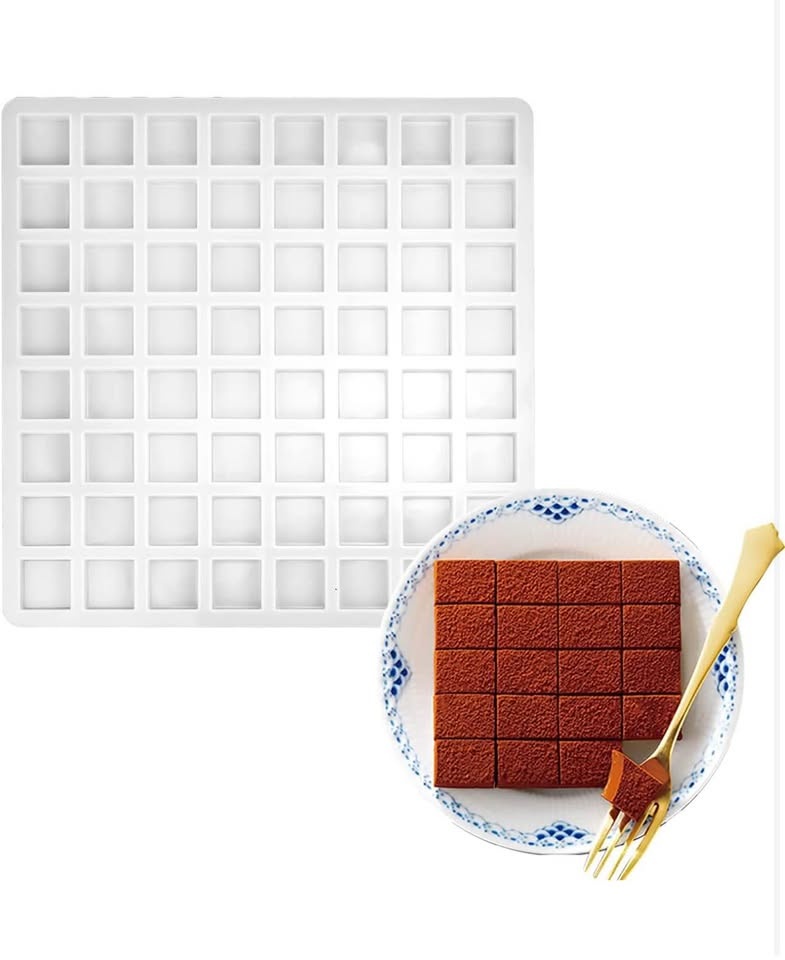 64-Cavity Square Caramel Candy Silicone Molds - photo 4