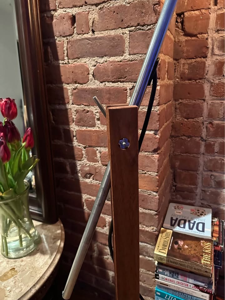 Vintage IKEA Applaro Floor Lamp – Solid Wood & Metal, Scandinavi - photo 3