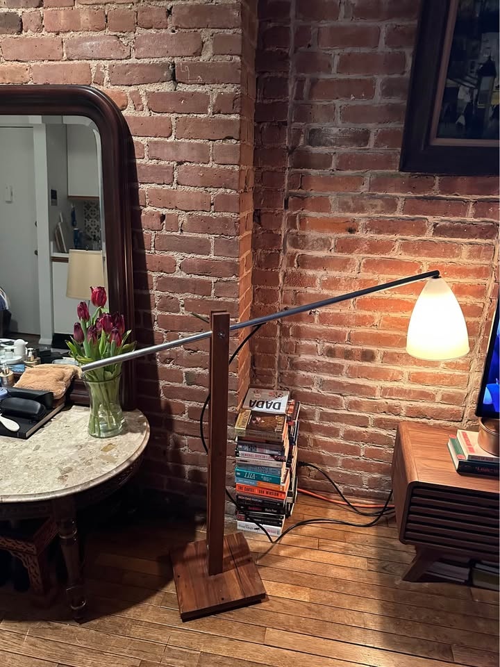 Vintage IKEA Applaro Floor Lamp – Solid Wood & Metal, Scandinavi - photo 4