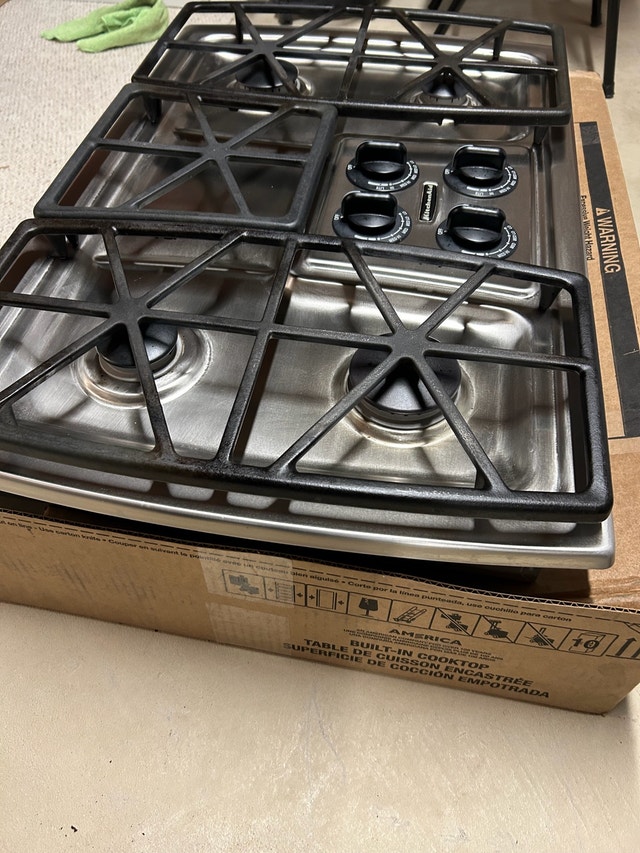 KitchenAid 30" 4-Burner Gas Cooktop - Stainless Steel - photo 2